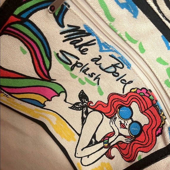 The Brighton Rainbow Canvas Tote Bag “Love to Be Bold” with Mermaid Pocket NWOT - Picture 12 of 12